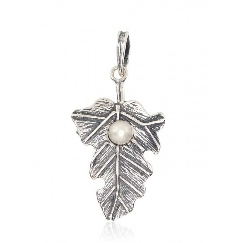 Sudraba kulons 2301286(POx-Bk)_PE, Sudrabs	925°, oksids (pārklājums), Pērles 