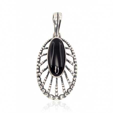 Sudraba kulons 2301299(POx-Bk)_ON-2, Sudrabs	925°, oksids (pārklājums), Onikss 