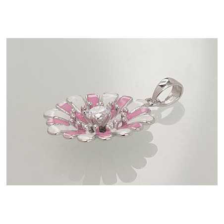 Sudraba kulons 2301423(PRh-Gr)_CZ+ML-W+ML-PI, Sudrabs	925°, rodijs (pārklājums), Cirkoni , Juvelieru emalja 