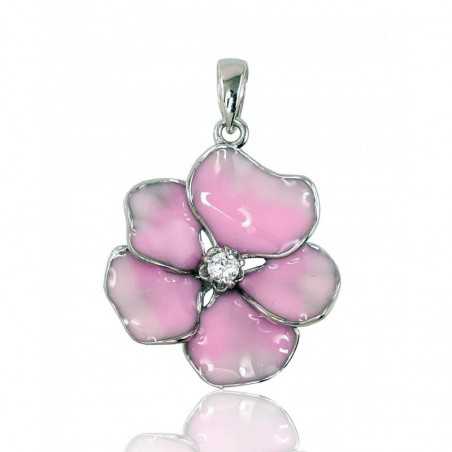 Sudraba kulons 2301425(PRh-Gr)_CZ+ML-PI, Sudrabs	925°, rodijs (pārklājums), Cirkoni , Juvelieru emalja 