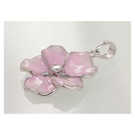 Sudraba kulons 2301425(PRh-Gr)_CZ+ML-PI, Sudrabs	925°, rodijs (pārklājums), Cirkoni , Juvelieru emalja 