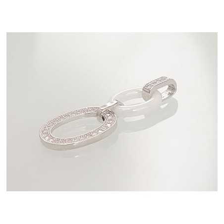 Sudraba kulons 2301428(PRh-Gr)_CZ+CM-W, Sudrabs	925°, rodijs (pārklājums), Cirkoni , Juvelieru keramika 