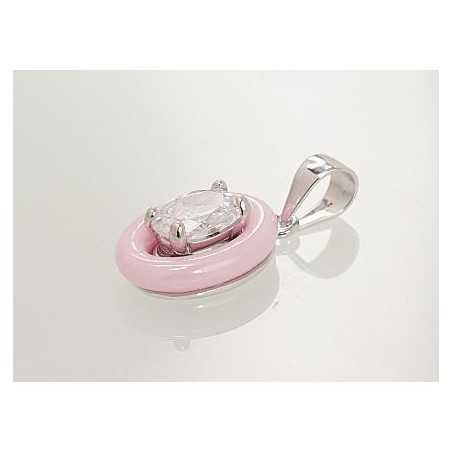 Sudraba kulons 2301430(PRh-Gr)_CZ+CM-PI, Sudrabs	925°, rodijs (pārklājums), Cirkoni , Juvelieru keramika 