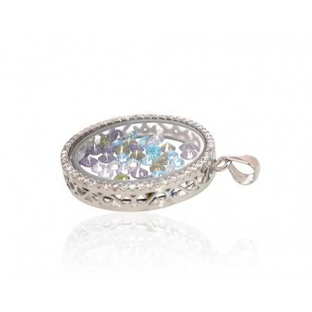 Sudraba kulons 2301465(PRh-Gr)_CZ-MIX, Sudrabs	925°, rodijs (pārklājums), Cirkoni 